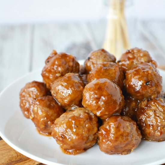 Sweet Hawaiian Teriyaki Meatballs