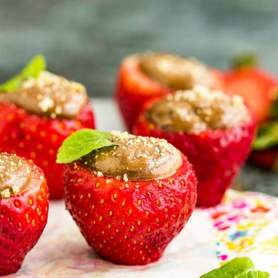 Chocolate Mousse Filled Strawberries