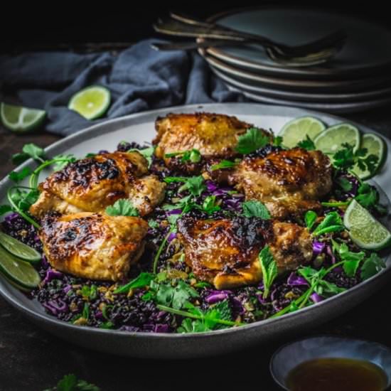 Lemongrass Chicken with Black Rice