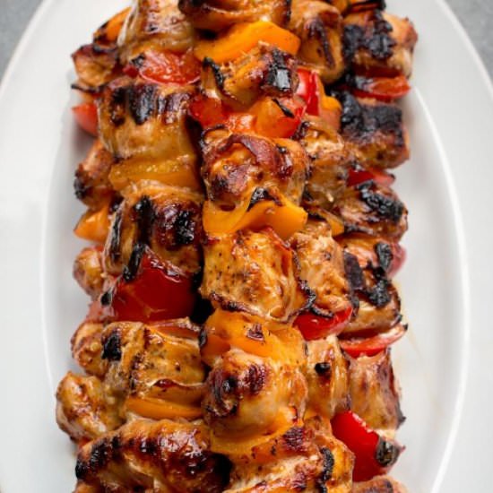Bacon Wrapped Pork Kabobs