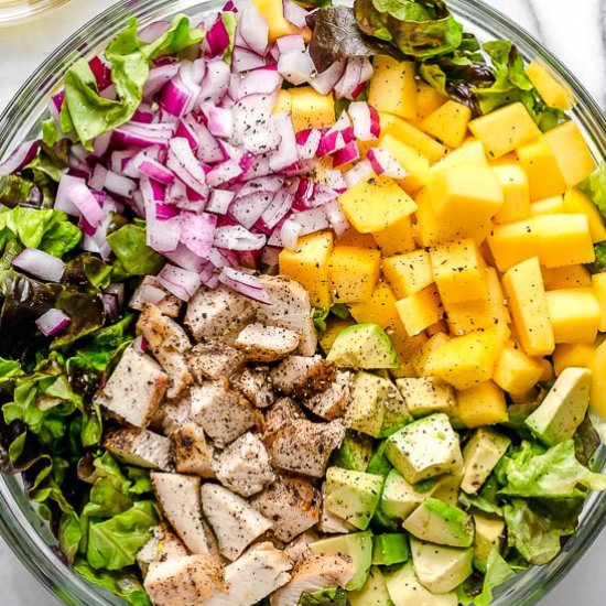 Grilled Chicken Avocado Mango Salad