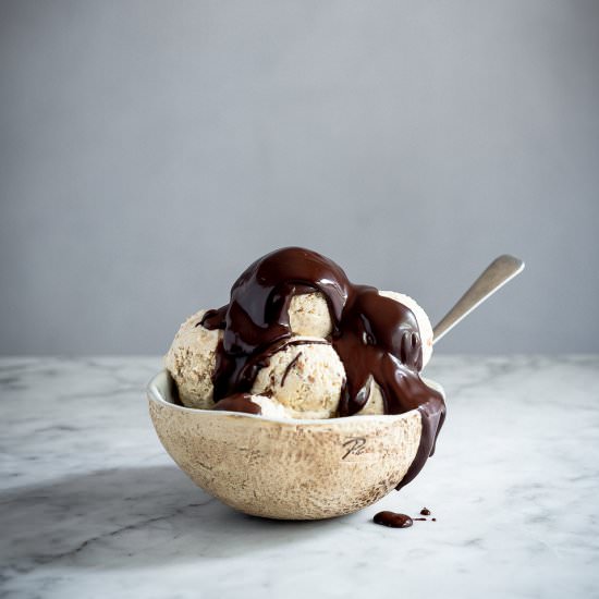 Condensed milk coffee ice cream