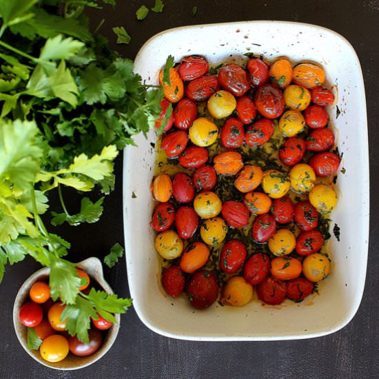 Herby confit tomatoes