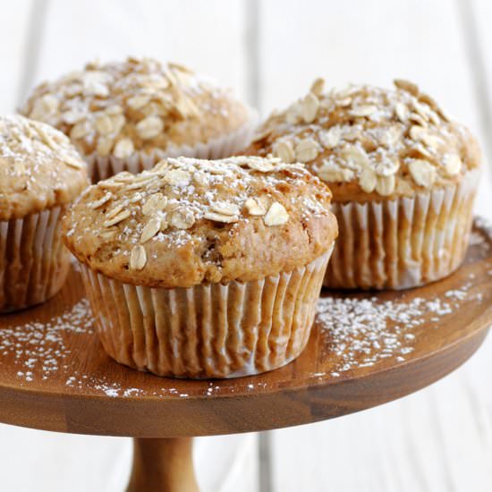 Pear Muffins with Oatmeal
