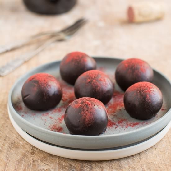 Vegan Red Wine Truffles