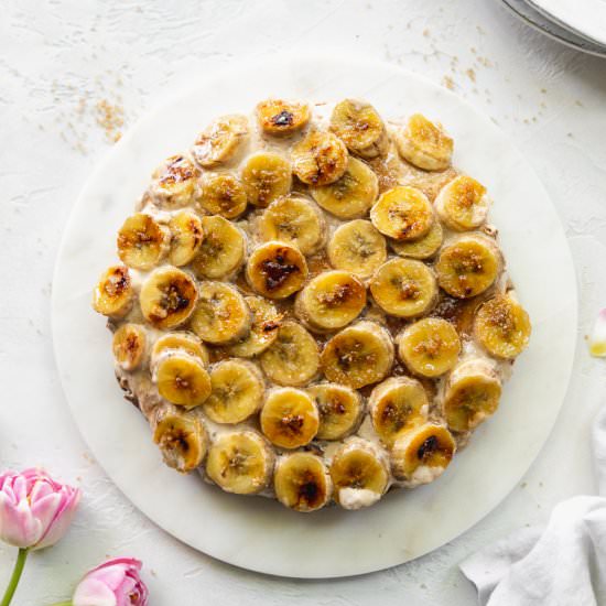 Brûléed Peanut Butter Banana Pie