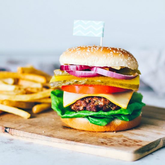 best homemade burgers (grass-fed)