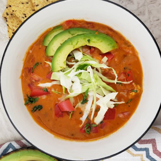 Instant Pot Chicken Enchilada Soup