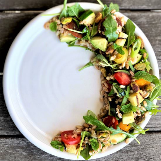 lemony herb farro salad