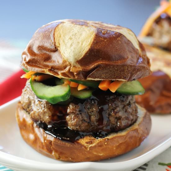 Hoisin-Glazed Lamb Burger