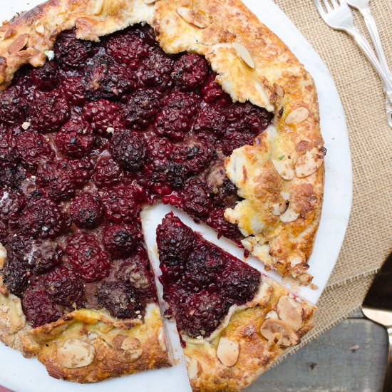 Blackberry almond galette