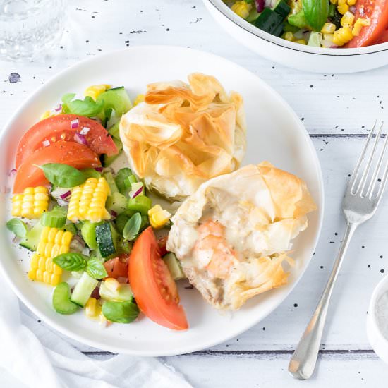 Prawn Filo Pies