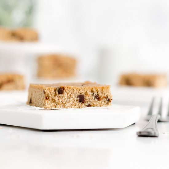 Flourless Chocolate Chip Blondies