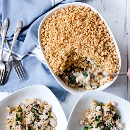 Chickpea, Kale, Wild Rice Casserole