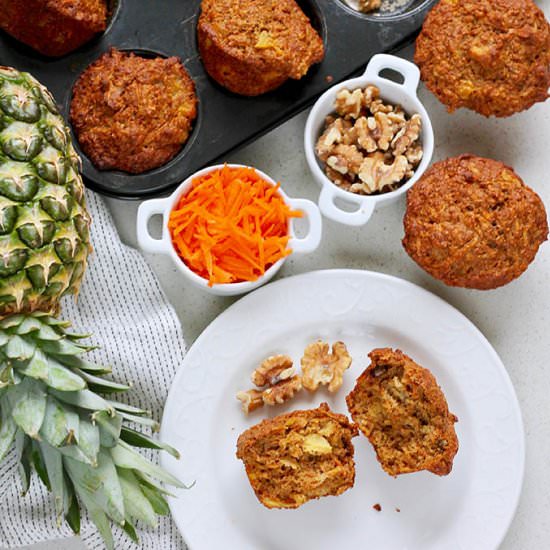 Carrot Pineapple Muffins