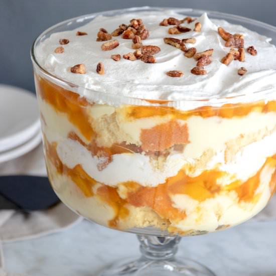 No Bake Peach Trifle