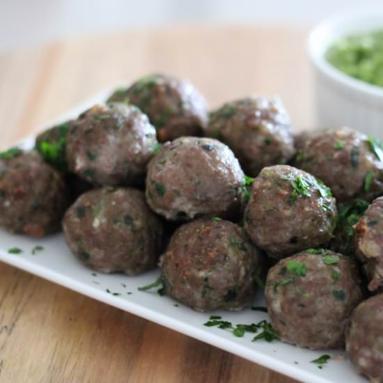 Oven Baked Beef Meatballs