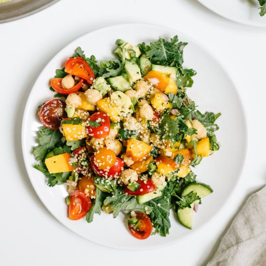 Spicy Tomato Peach Salad