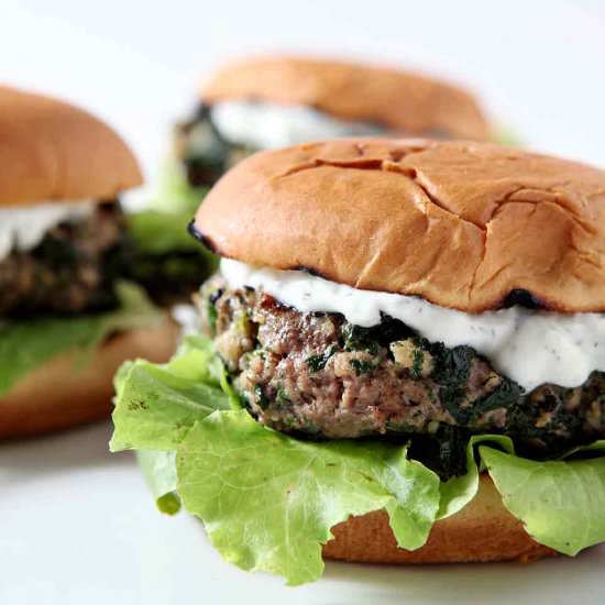 Spinach and Feta Burgers