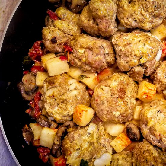 Turkey Meatballs in a Cream Sauce