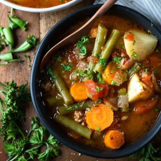 Instant Pot Hamburger Soup