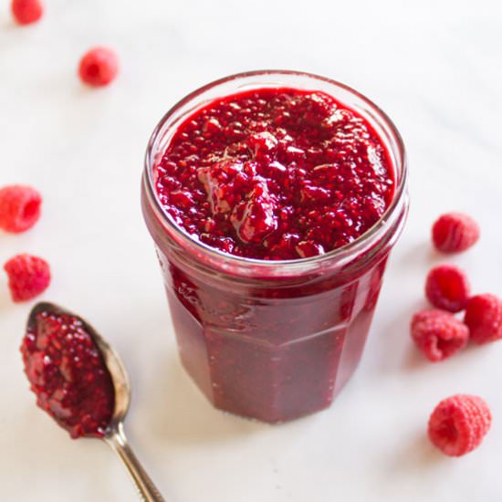 3 ingredient raspberry jam