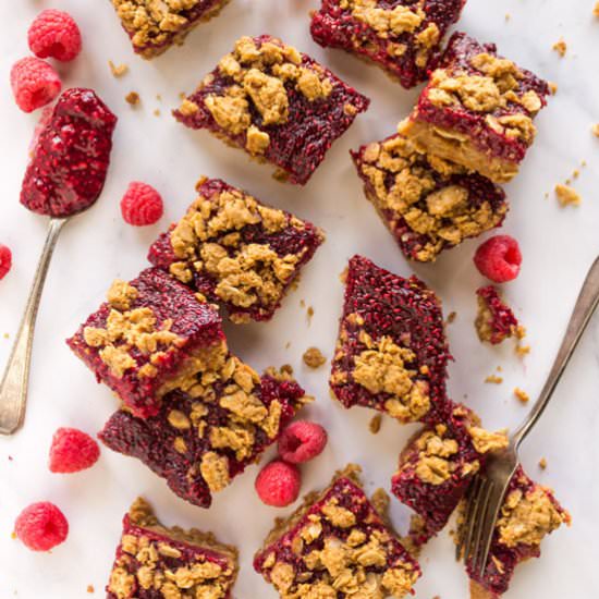 peanut butter raspberry bars