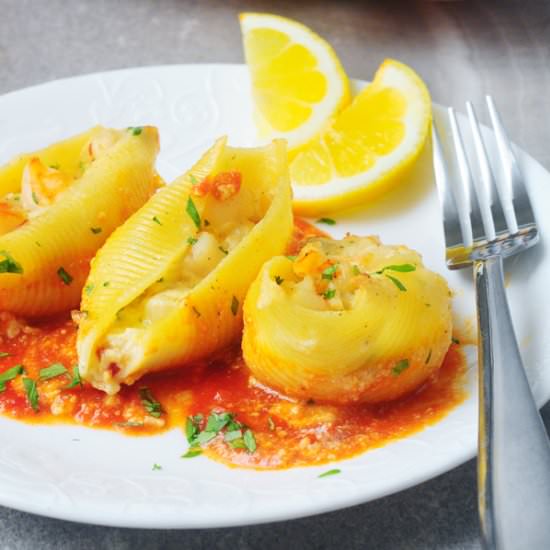 Seafood and Ricotta Stuffed Shells