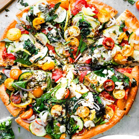 Gluten Free Veggie Flatbread Pizza