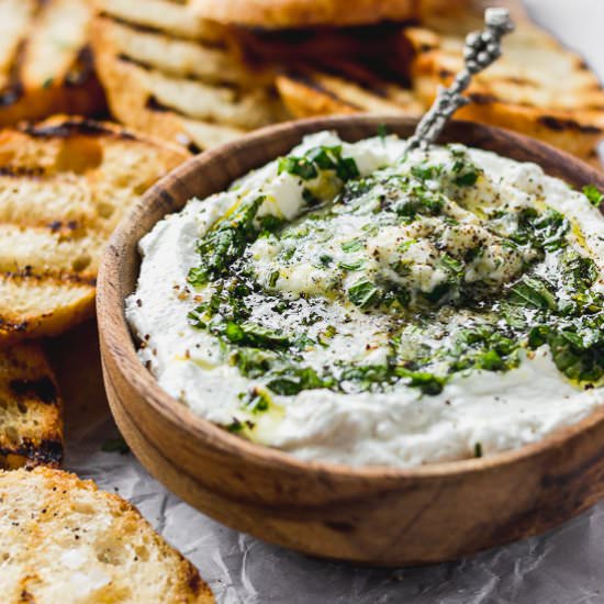 Whipped Ricotta with Herbs & Honey