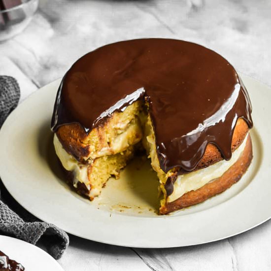 Classic Boston Cream Pie (Vegan)