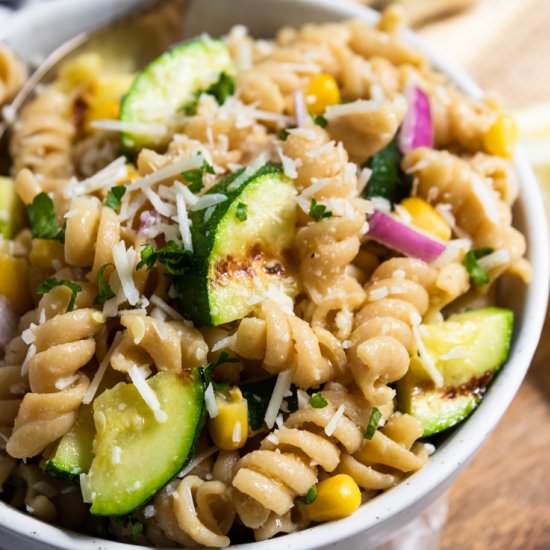 Lemon Grilled Zucchini Pasta Salad