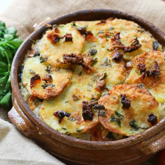 Potato, Rice and Nori Bake