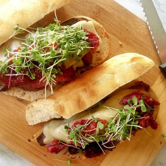 Grilled Steak & Havarti Sandwiches
