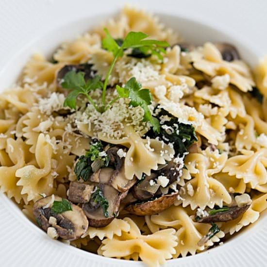 Mushroom Spinach Pasta