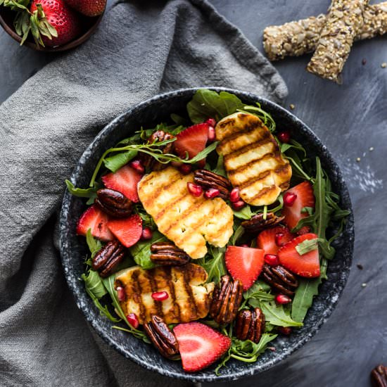Halloumi Strawberry Salad