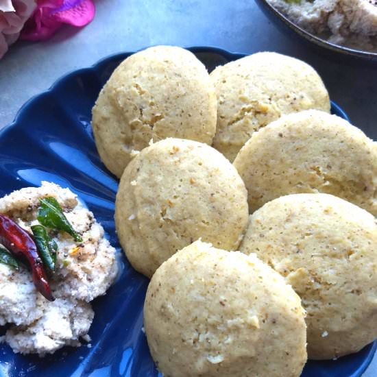 Split Green Moong Dal Idli (No Rice)