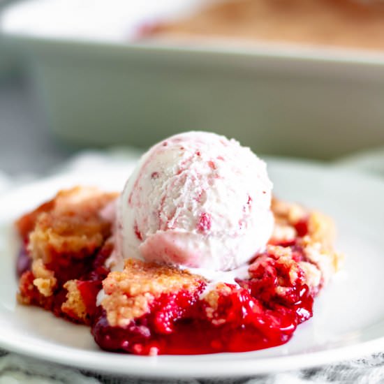 Triple Strawberry Dump Cake