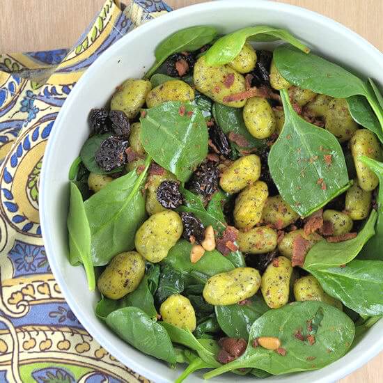 Poppy Seed Potato Gnocchi in Salad