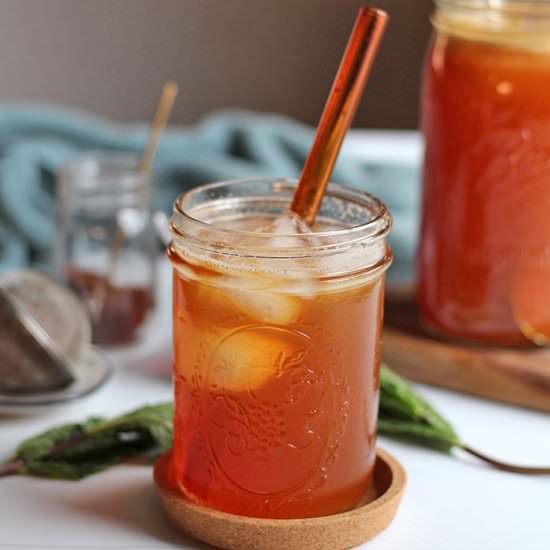 Peach rooibos iced tea