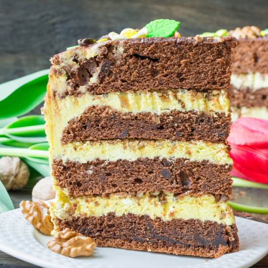 Chocolate Banana Cream Cake