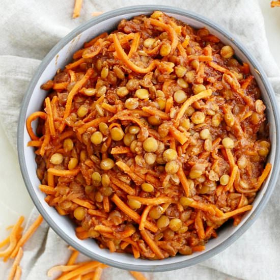 BBQ Lentils with Carrots