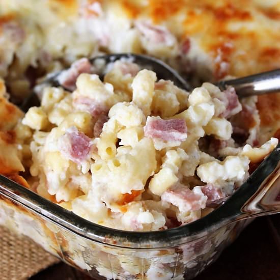 Baked Ham Macaroni & Cheese