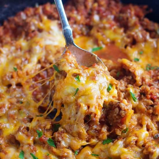 Taco Cauliflower Rice Skillet