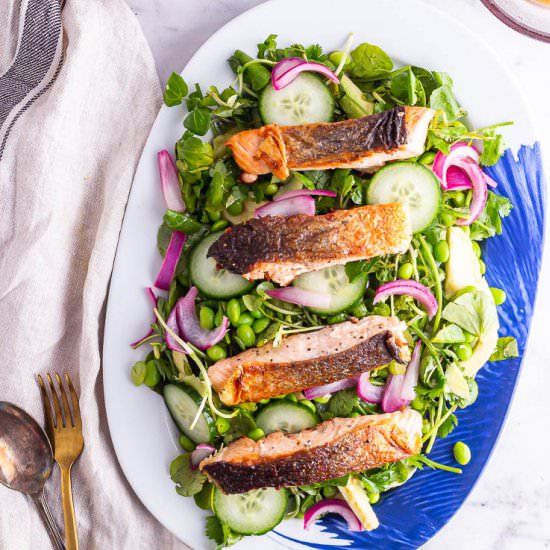 Salmon Salad with Watercress
