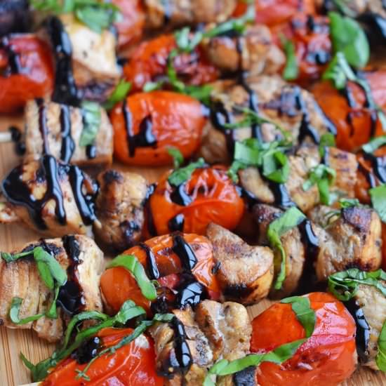 Bruschetta Chicken Skewers