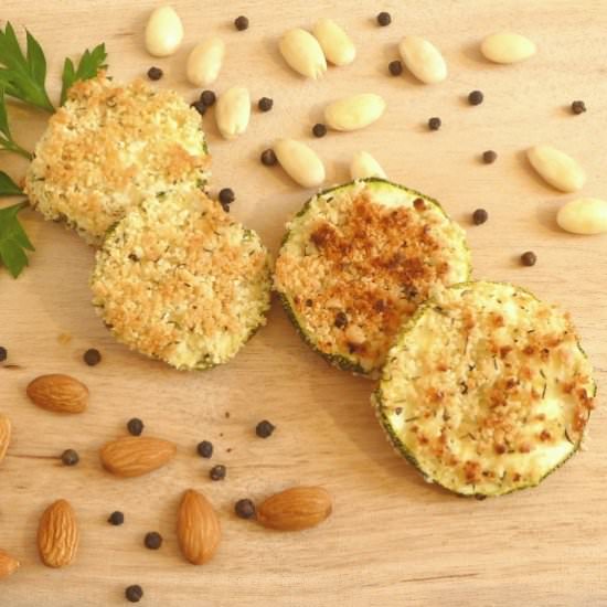 Almond Crusted Baked Zucchini