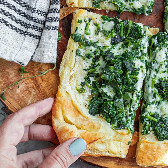 creamy spinach puff pastry