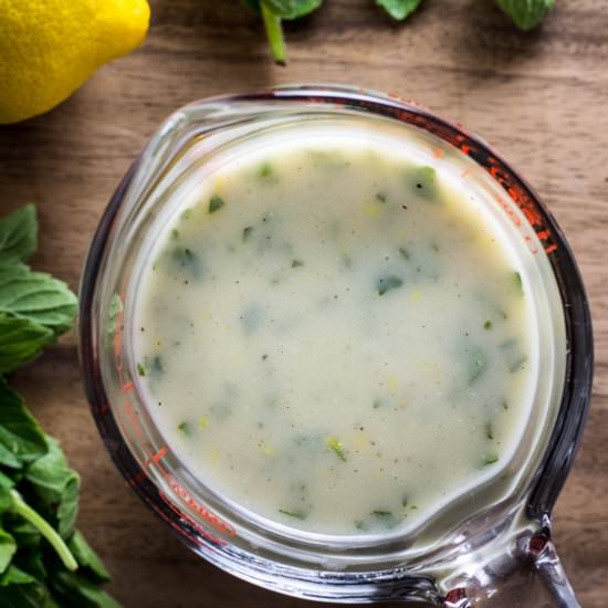 creamy lemony mint dressing