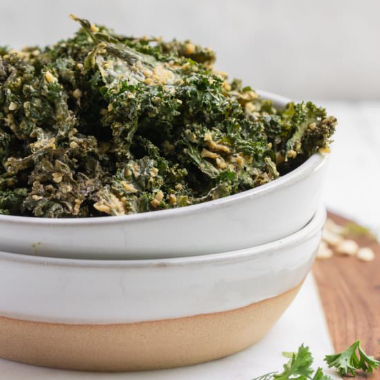 Baked Ranch Kale Chips